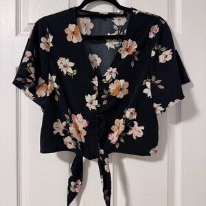 Dynamite Tie Front Blouse